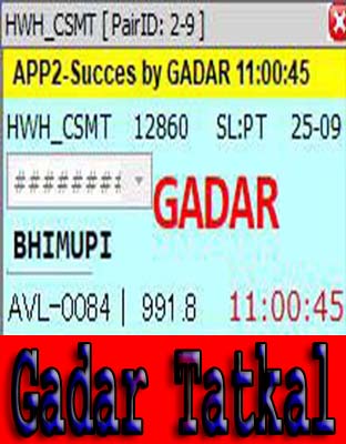 GADAR TATKAL SOFTWARE INDIAN RAIL